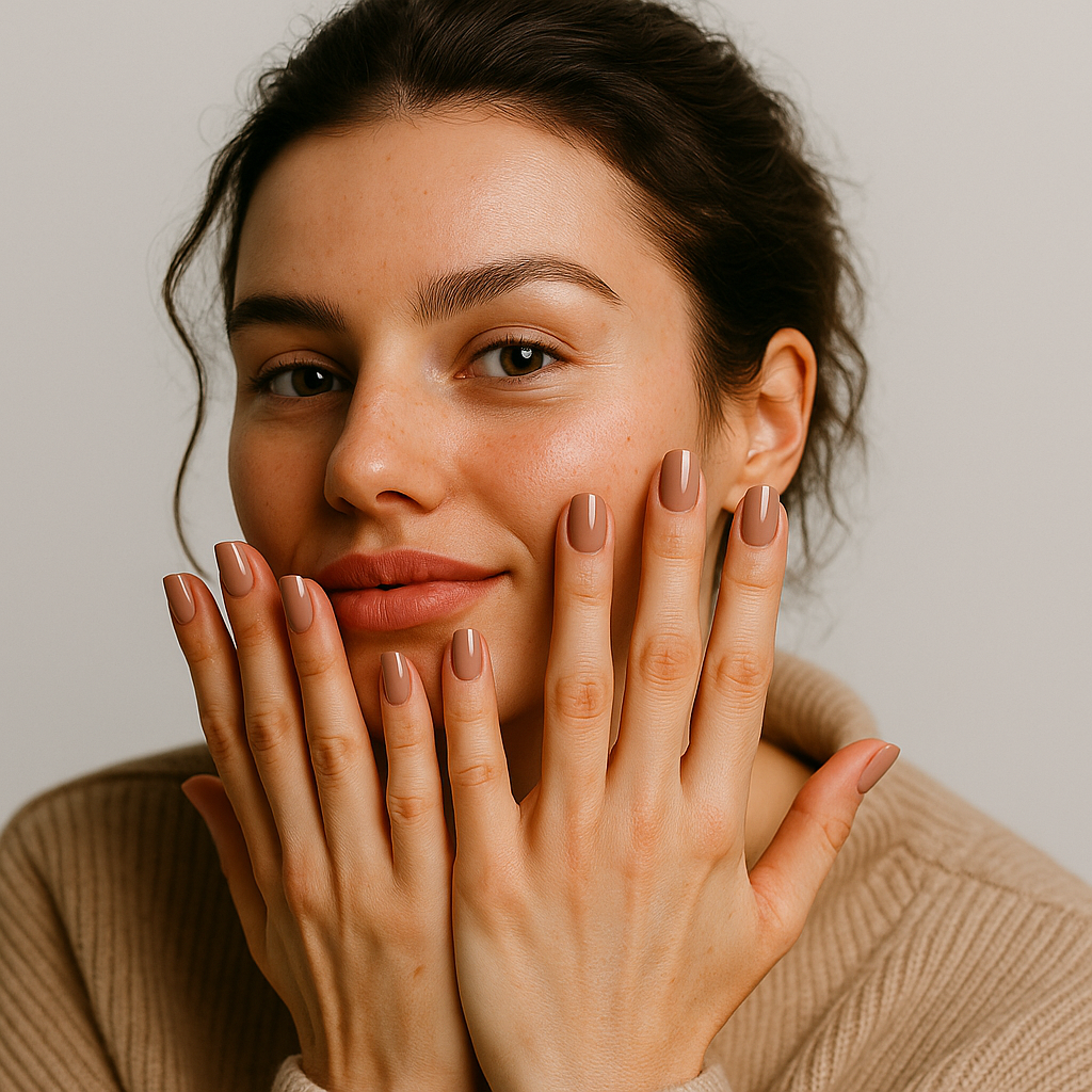 Cappuccino Short Square Soft Gel Press Ons