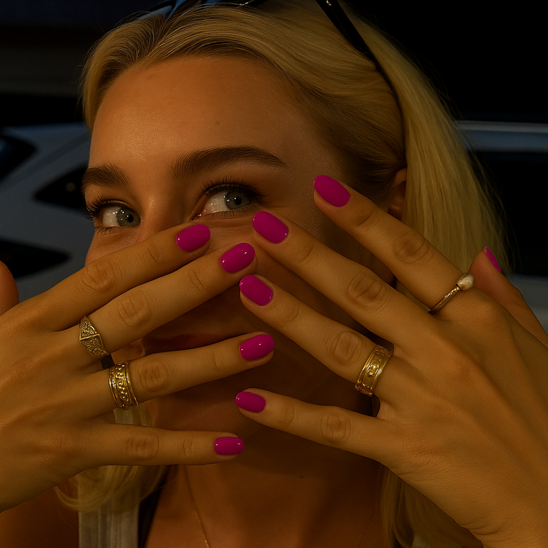 Magenta Dream Short Square Soft Gel Press Ons