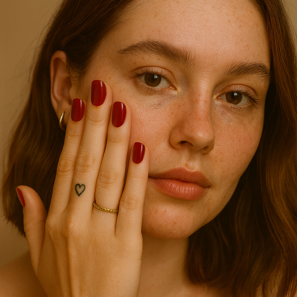 Cherry Red Short Square Soft Gel Press Ons