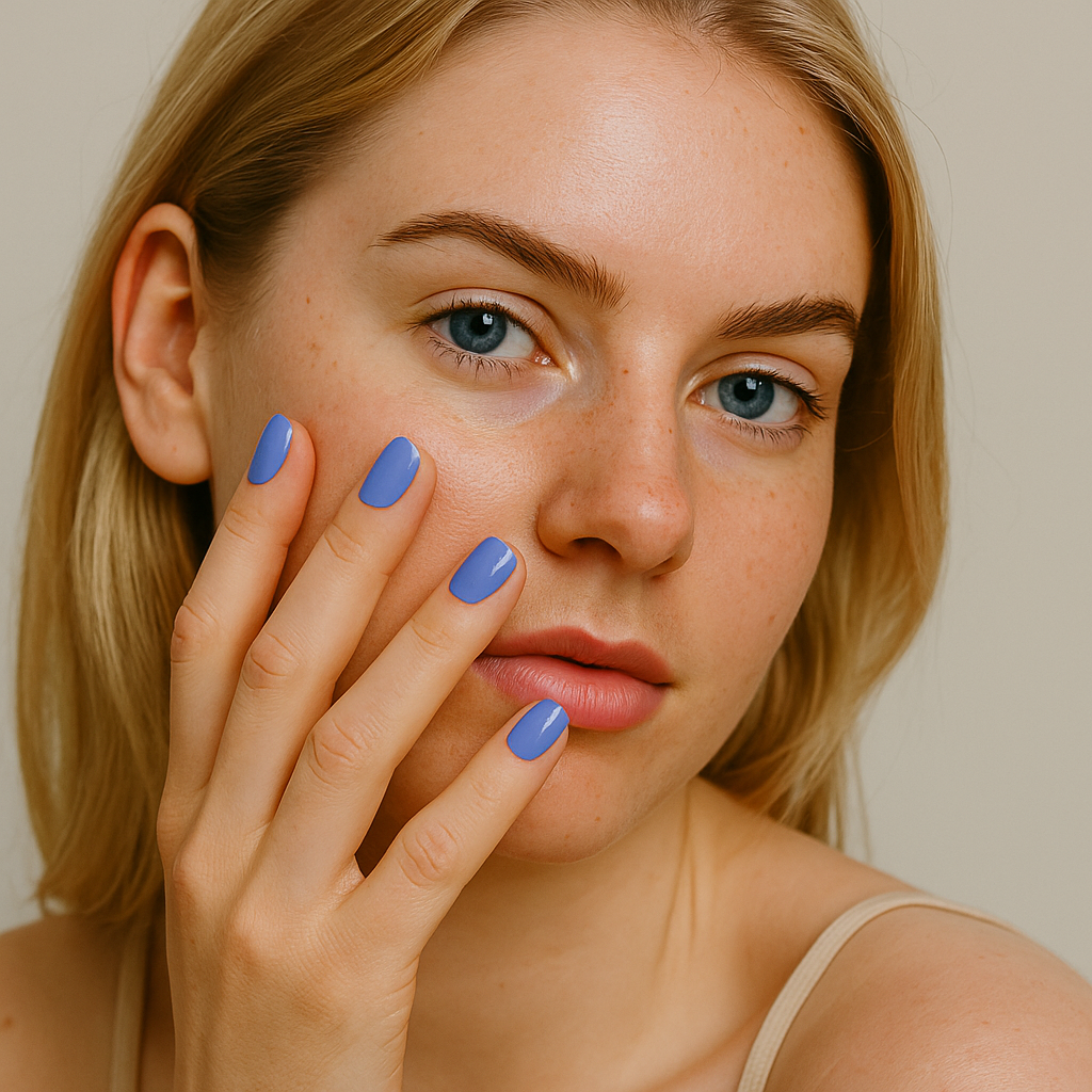 Sky Breeze Short Square Soft Gel Press Ons