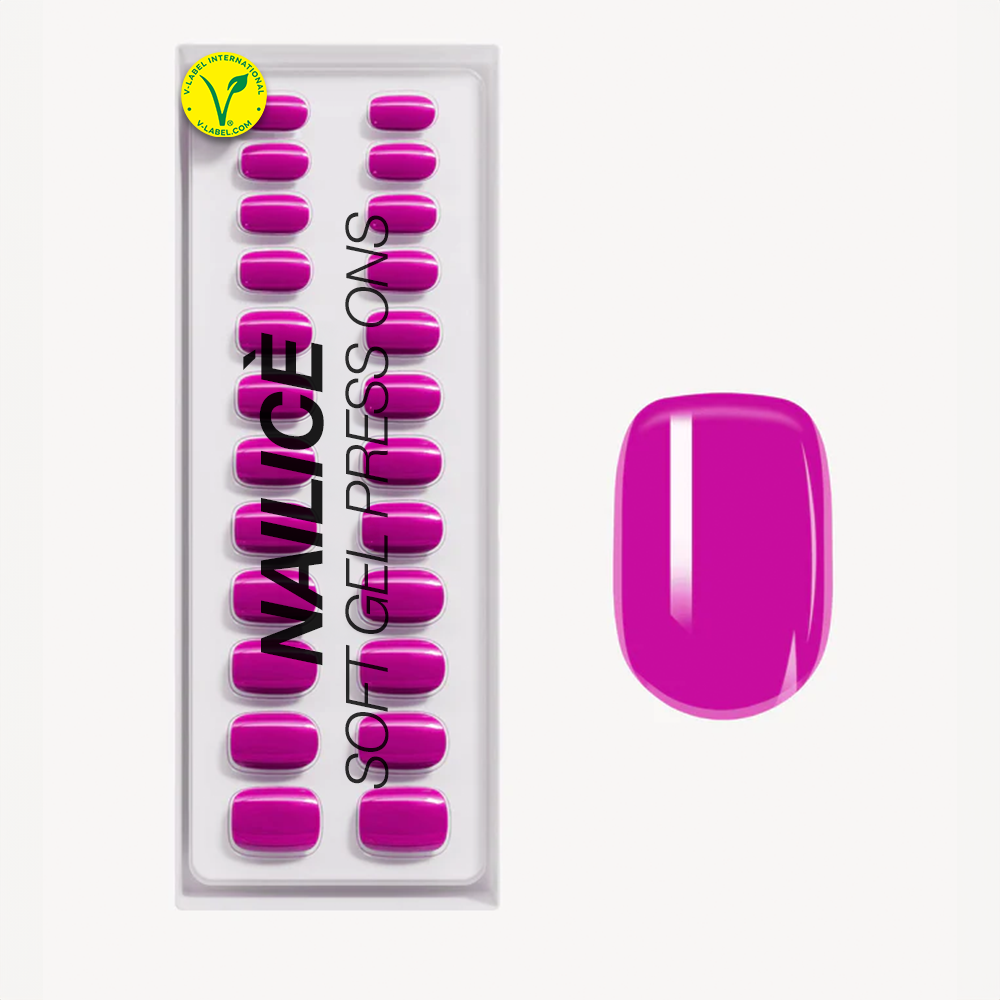 Magenta Dream Short Square Soft Gel Press Ons