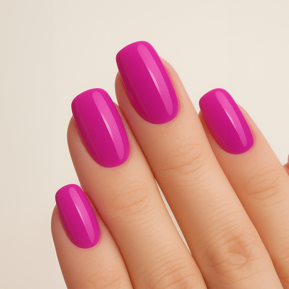 Magenta Dream Short Square Soft Gel Press Ons